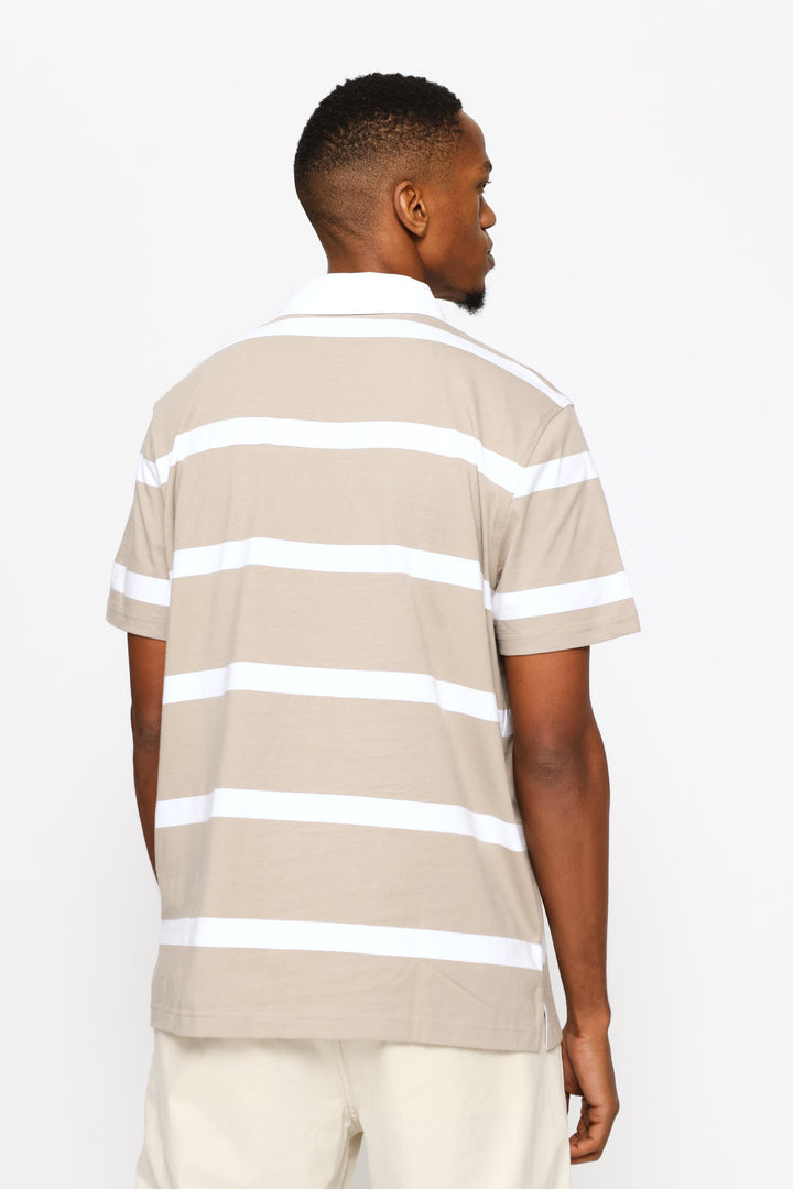 Classic Short Sleeve Rugby Golfer - Khaki