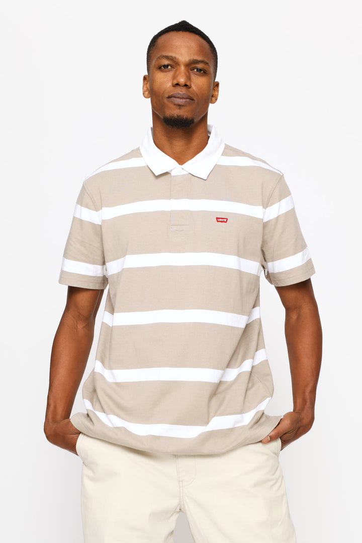 Classic Short Sleeve Rugby Golfer - Khaki