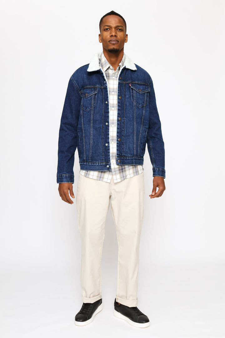 Type 3 Za Sherpa Trucker Jacket - Indigo
