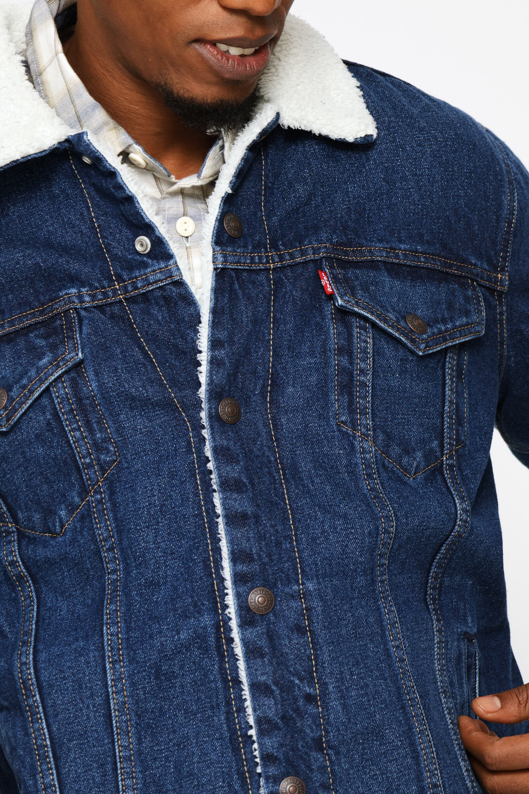 Type 3 Za Sherpa Trucker Jacket - Indigo