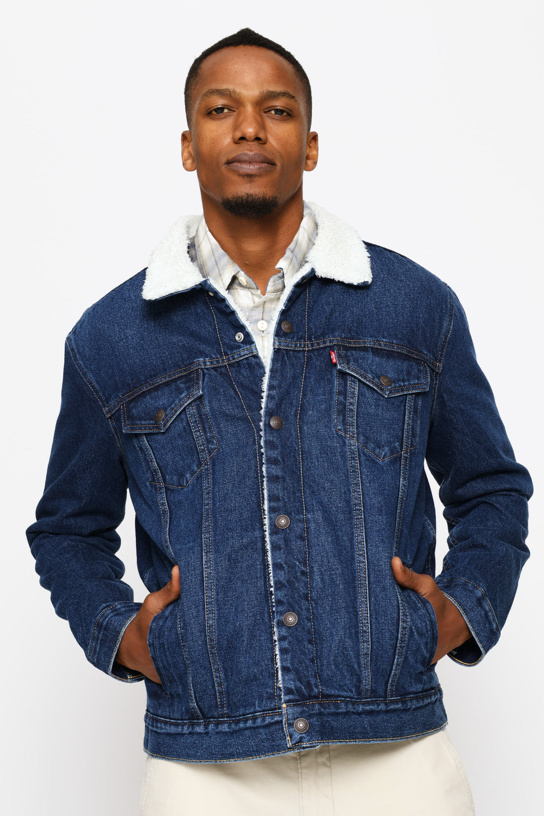 Type 3 Za Sherpa Trucker Jacket - Indigo