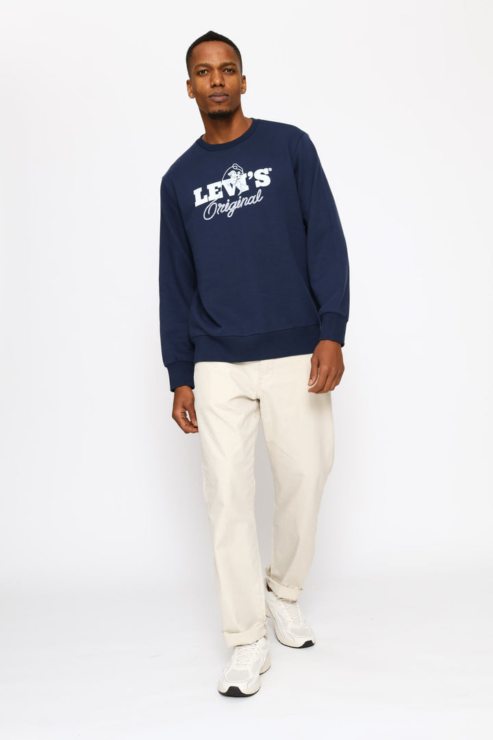 Standard Graphic Crew Top - Navy