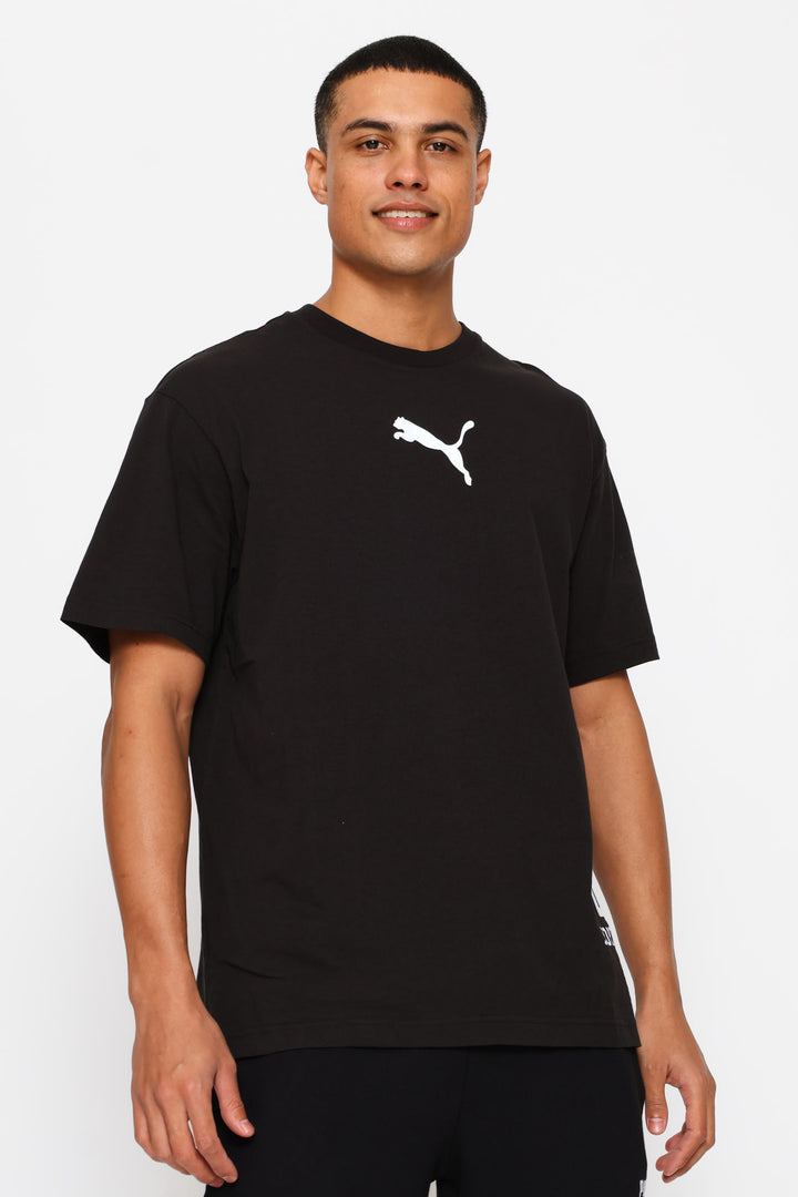 Sport Relaxed Graphic Tee - Black