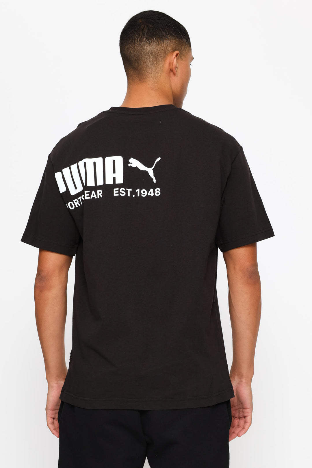 Sport Relaxed Graphic Tee - Black
