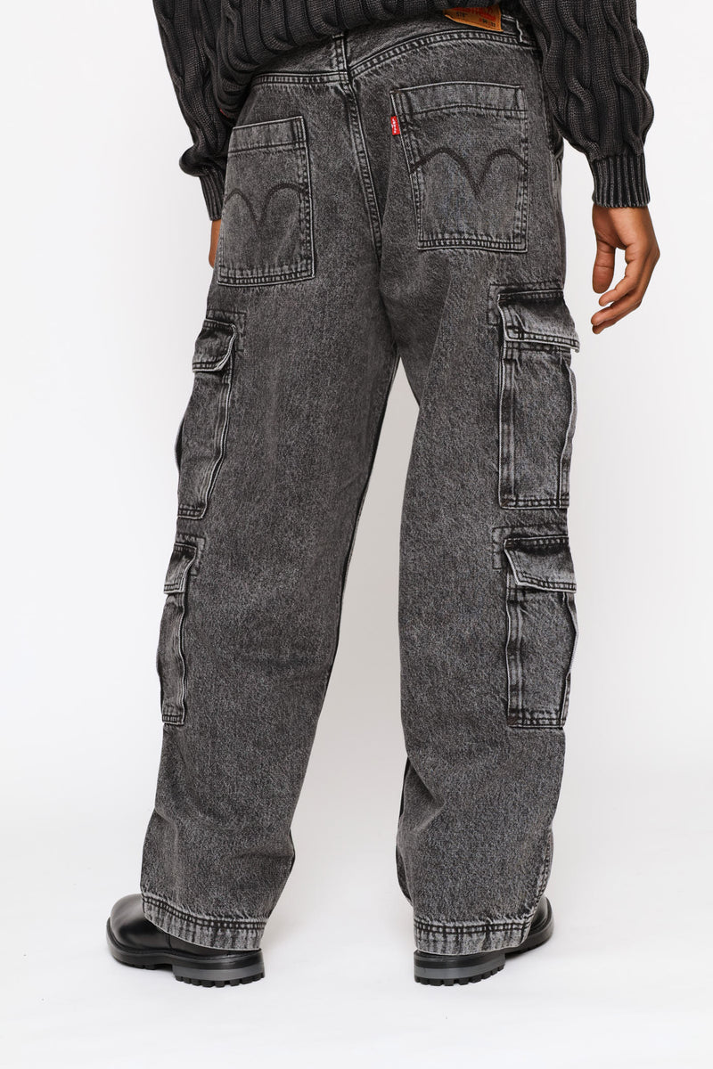 578 Baggy Cargo Denim - Black