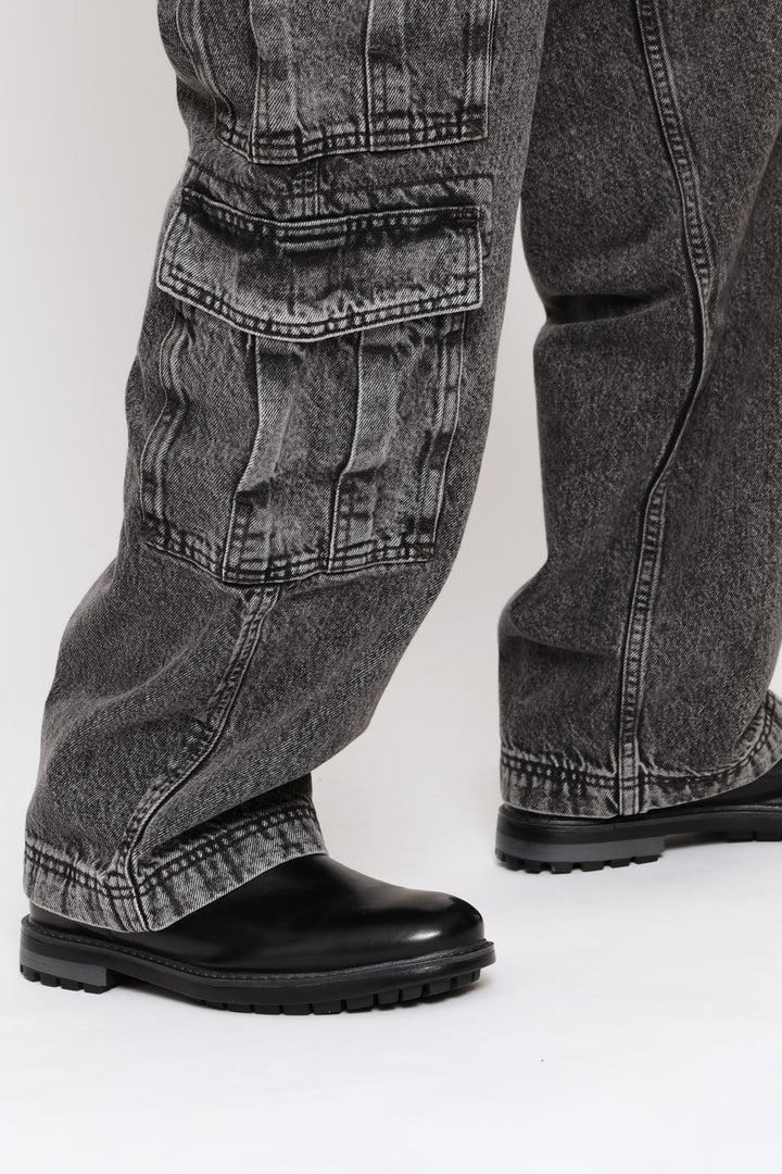 578 Baggy Cargo Denim - Black
