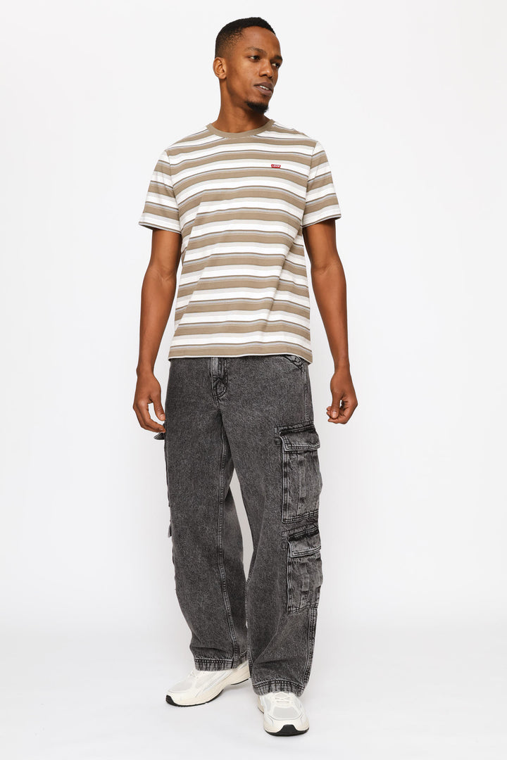 Jen Stripe Maitake Original Hm Tee - Brown