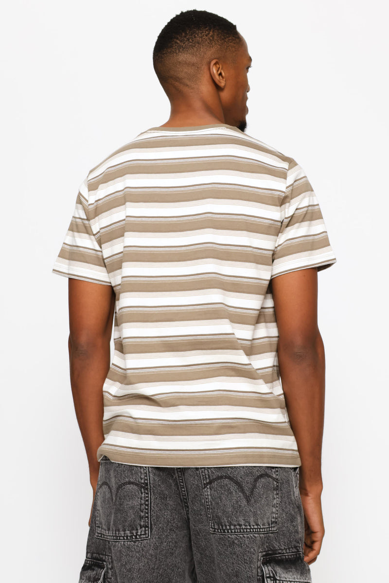 Jen Stripe Maitake Original Hm Tee - Brown