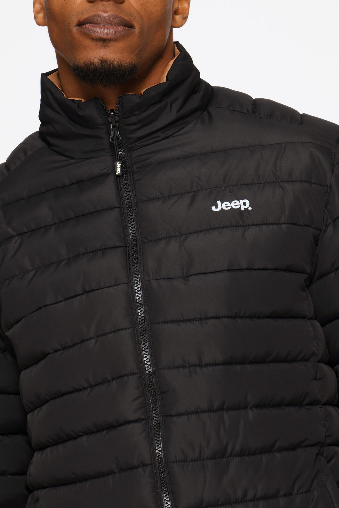 Reversible Puffer Jacket - Black/Stone