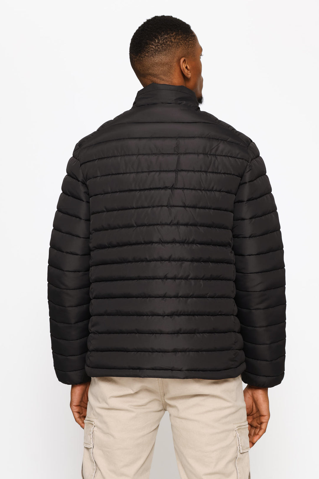 Reversible Puffer Jacket - Black/Stone