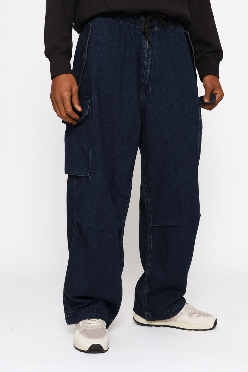 Field Smudge Baggy Cargo Pant - Indigo