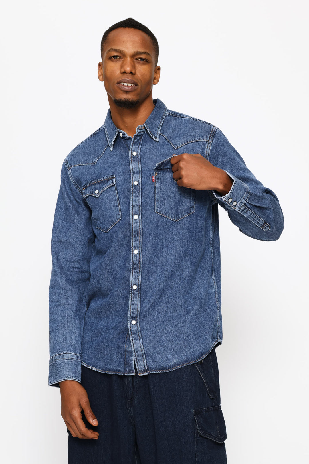 Barstow Standard Solucell Western Shirt - Mid Wash