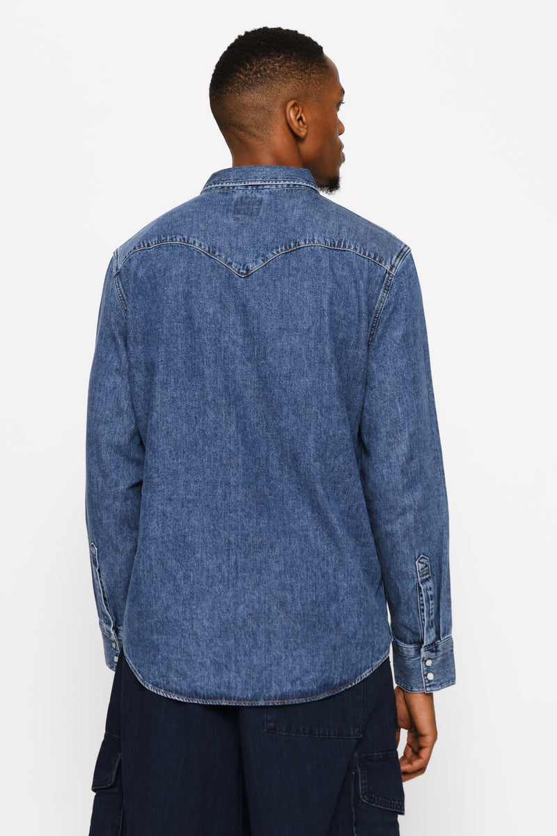 Barstow Standard Solucell Western Shirt - Mid Wash