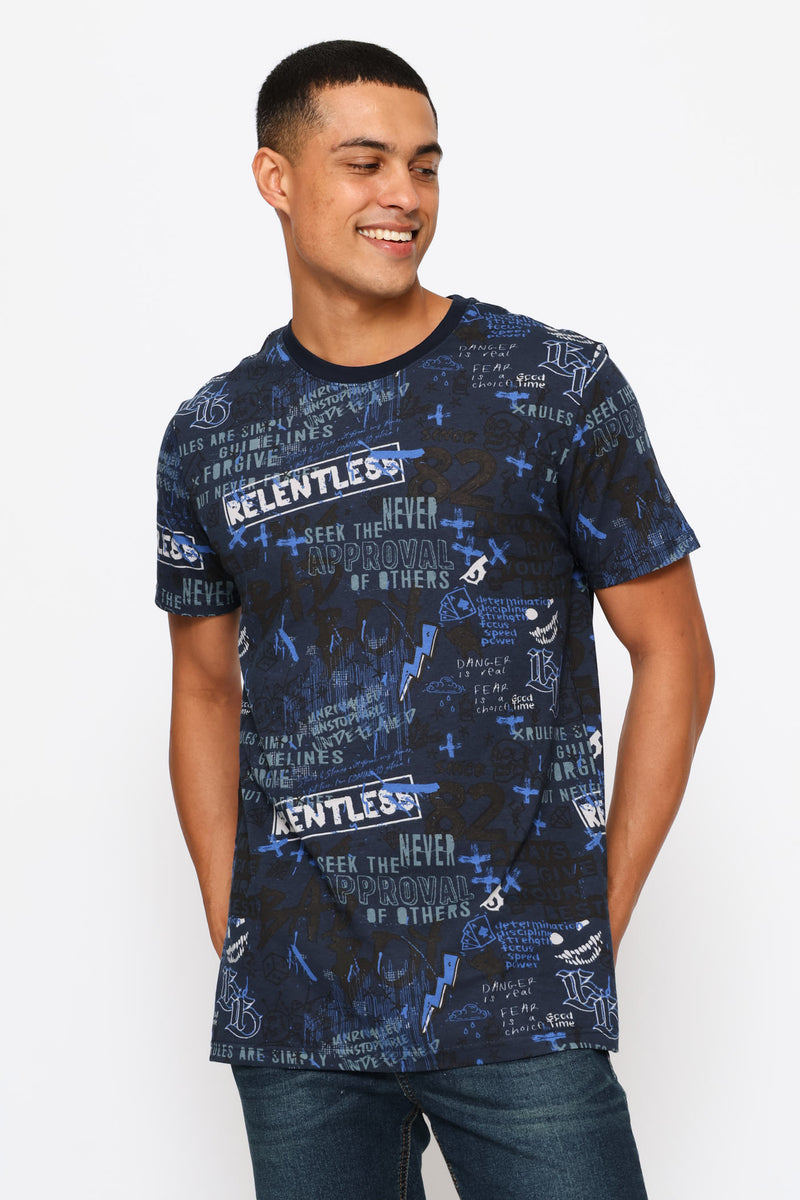 Relentless Tee - Black/Navy