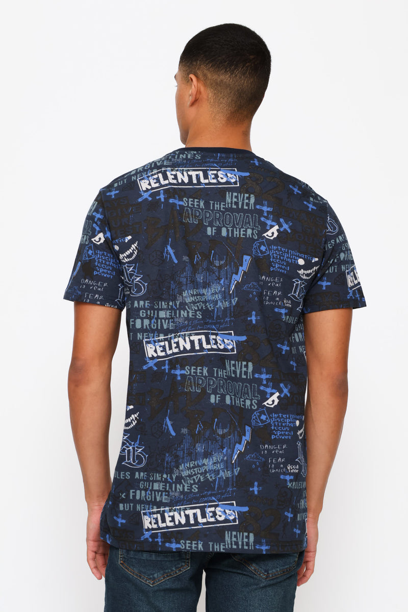 Relentless Tee - Black/Navy