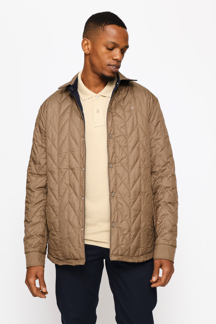 Johnson Reversible Jacket - Navy/Brown