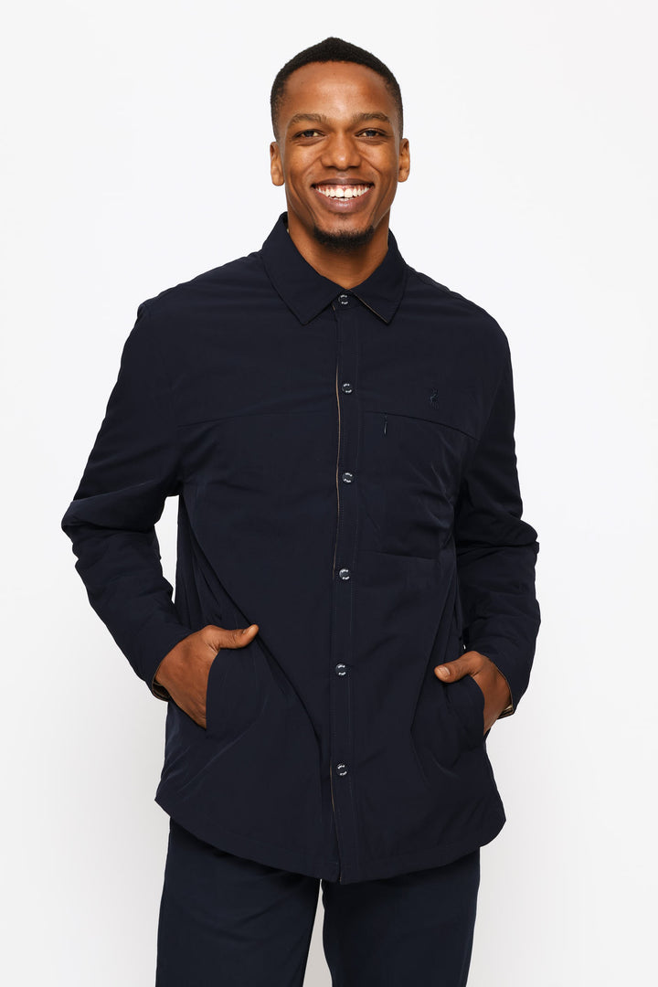 Johnson Reversible Jacket - Navy/Brown