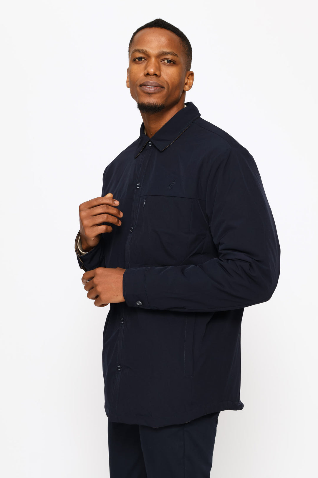 Johnson Reversible Jacket - Navy/Brown