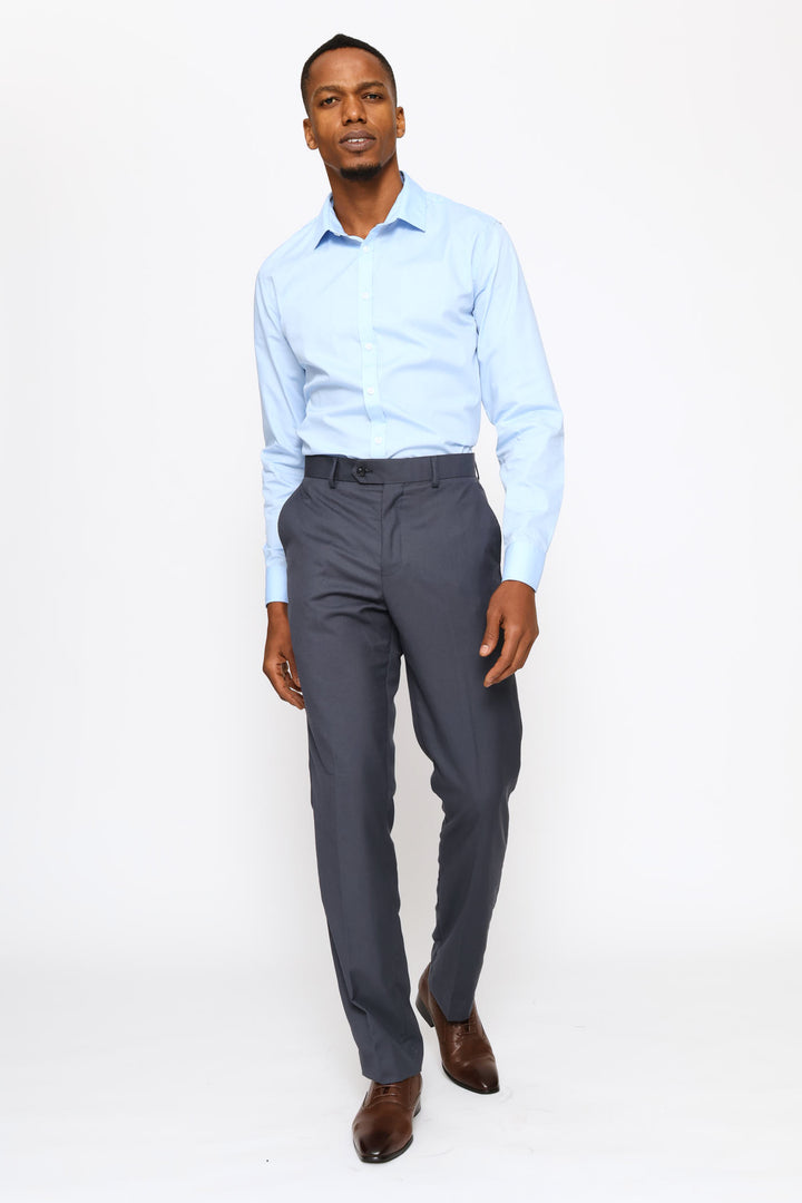 Slim Easy Care Long Sleeve Shirt - Light Blue