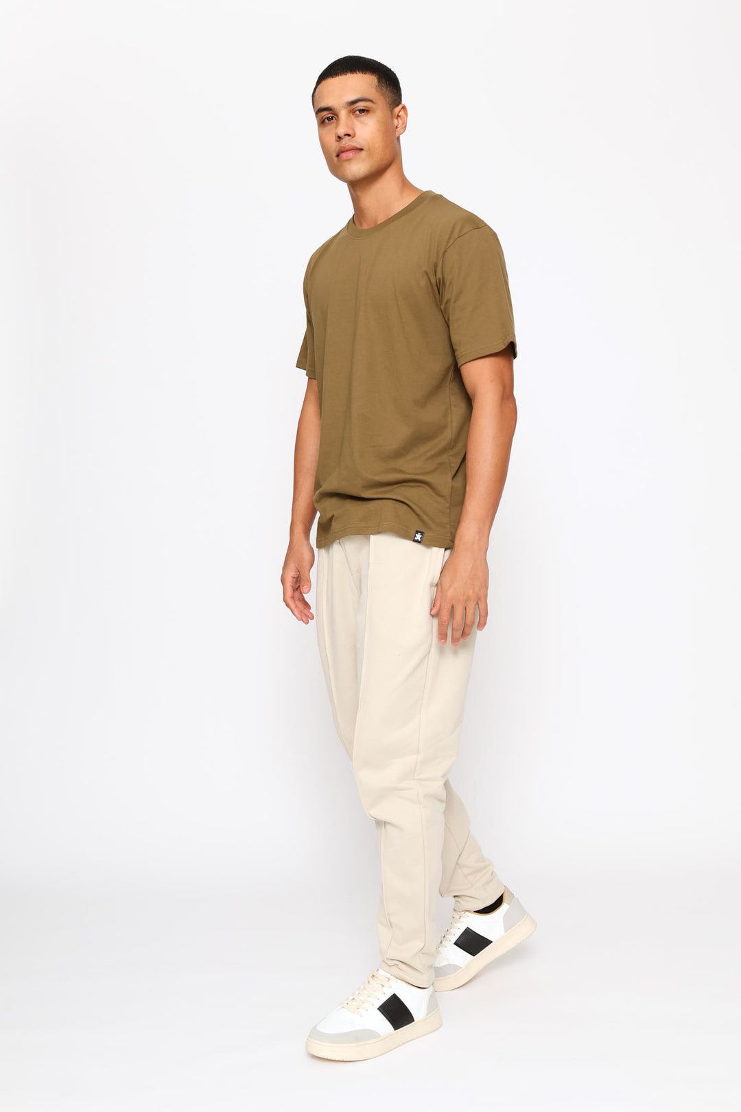Pin Tuck Jogger - Stone