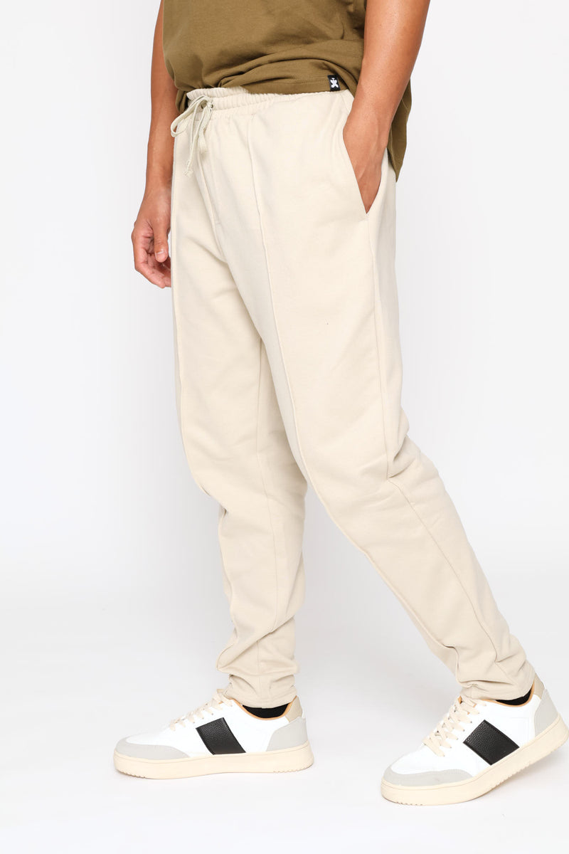 Pin Tuck Jogger - Stone