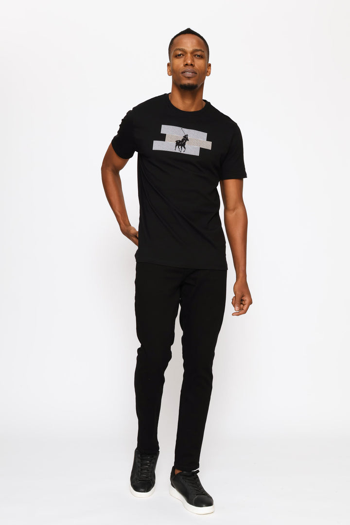 Hakeem Pony Printed Tee - Black