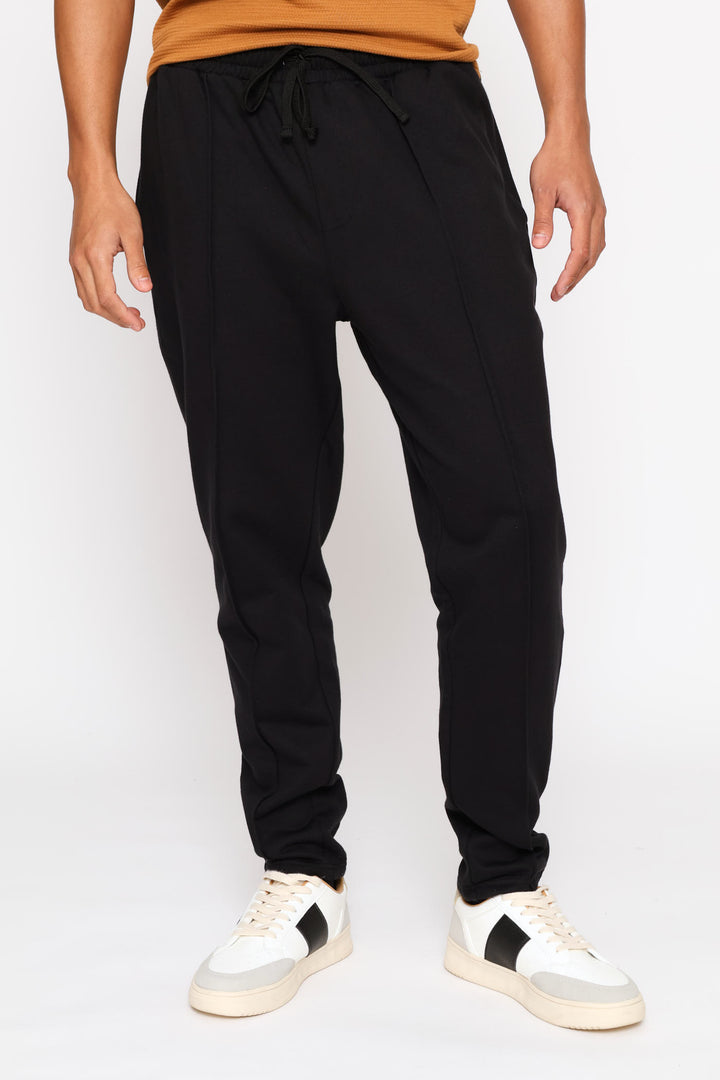 Pin Tuck Jogger - Black