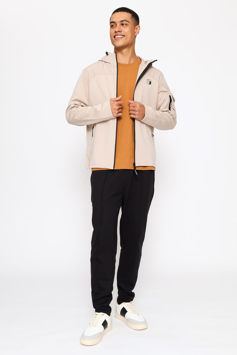 Tech Fleece Zip Through Hoody - Stone