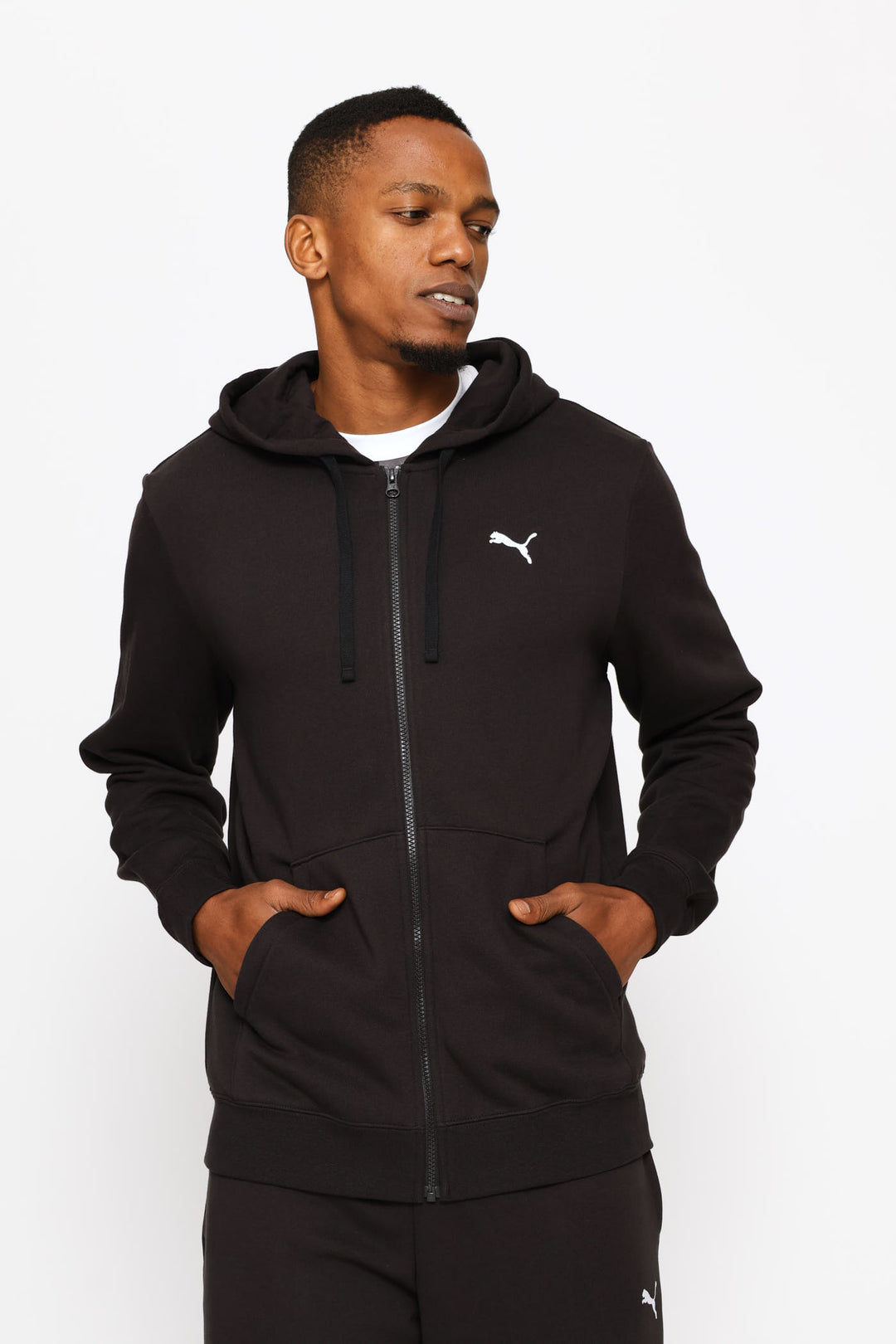 Essential Full-Zip Fleece Top - Black