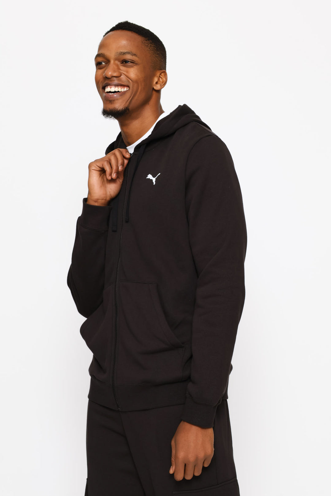 Essential Full-Zip Fleece Top - Black