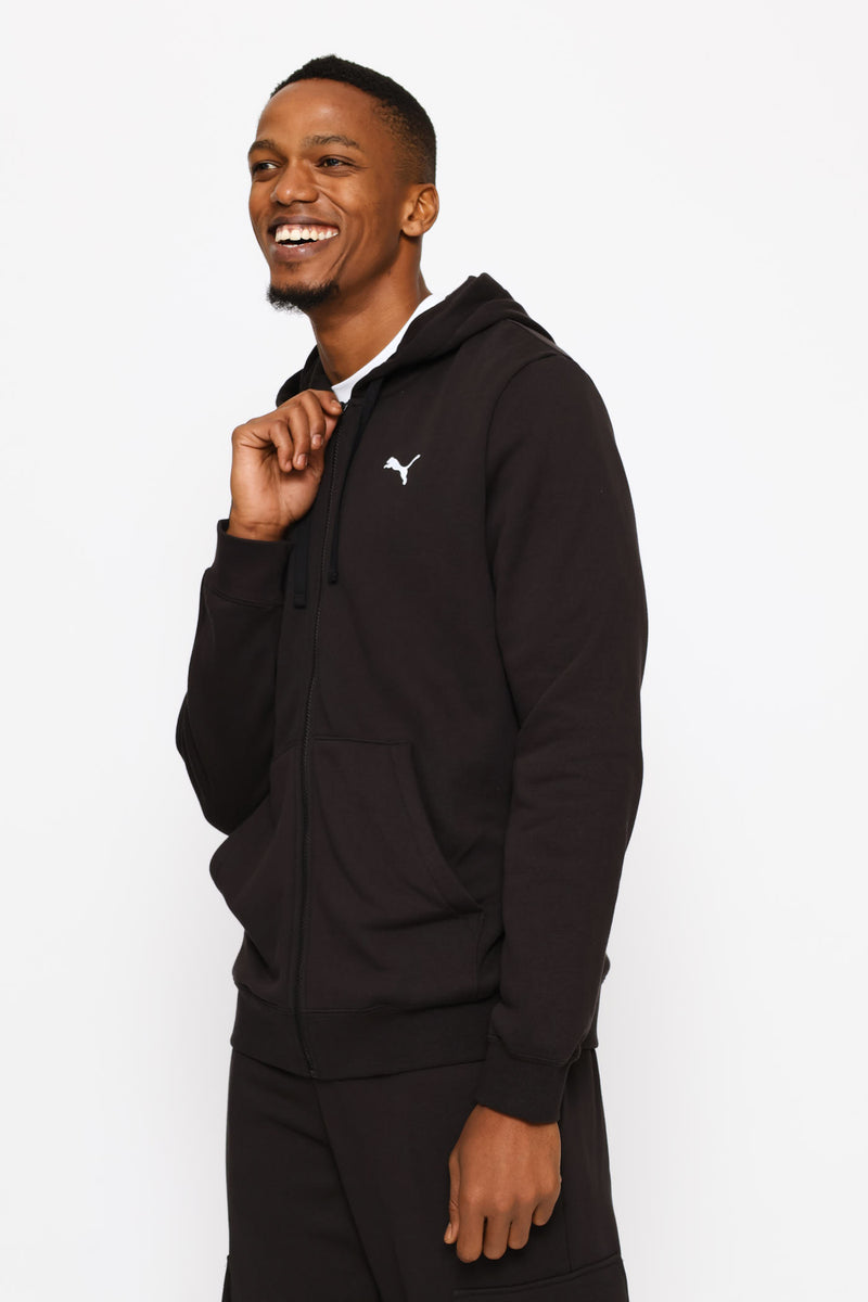 Essential Full-Zip Fleece Top - Black