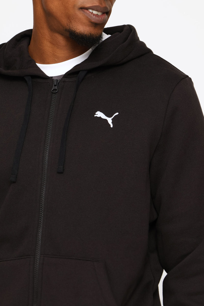 Essential Full-Zip Fleece Top - Black