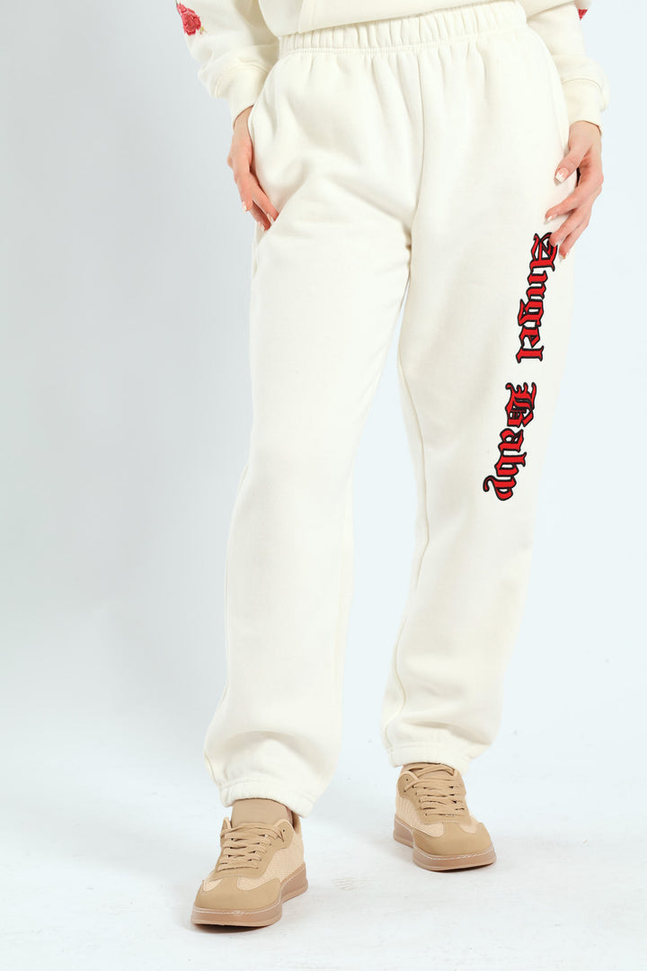 Angel Baby Jogger Pants - White