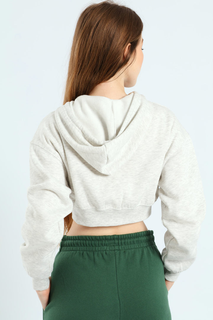 Athletic Cropped Jacket - Grey