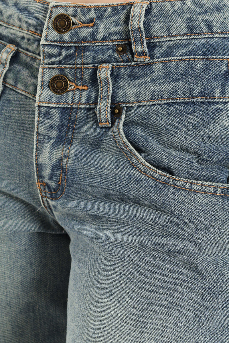 Baggy Denim Jean - Mid Blue