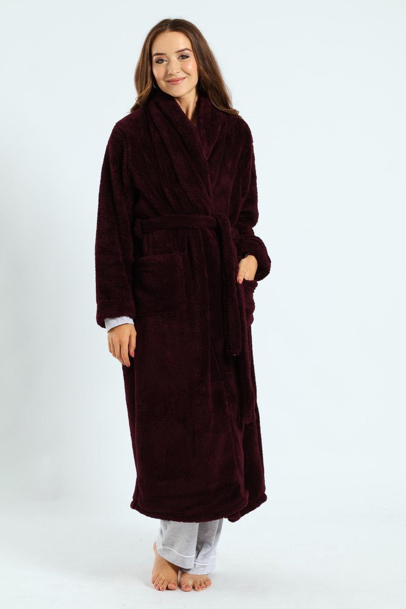 Fluffy Gown - Wine
