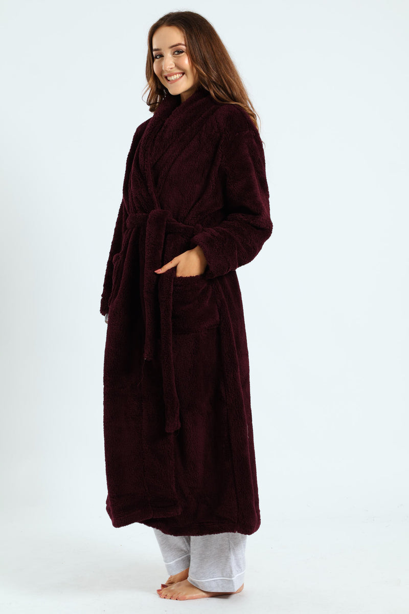 Fluffy Gown - Wine