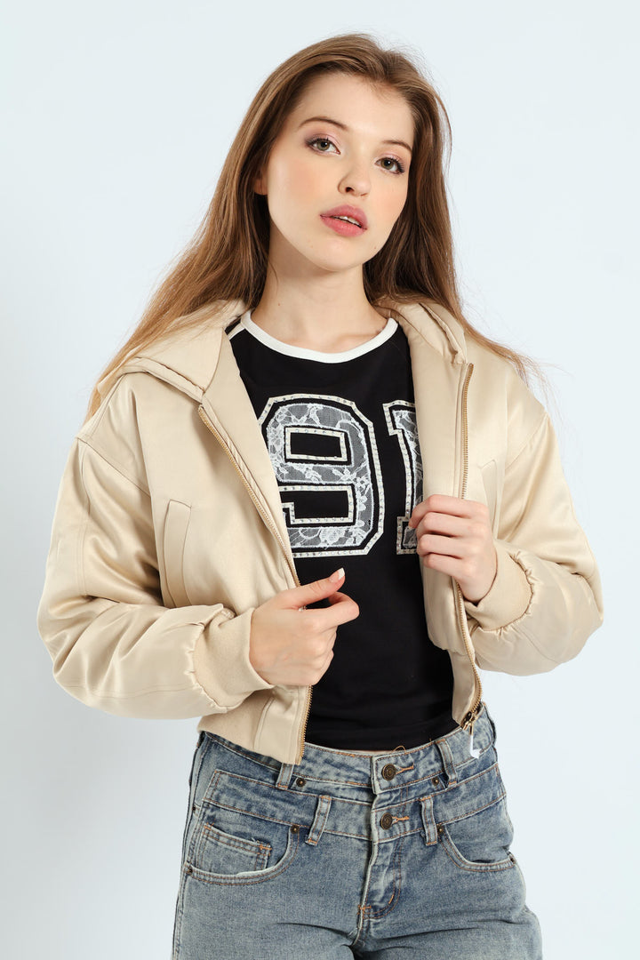 Regular Bomber Jacket - Champagne