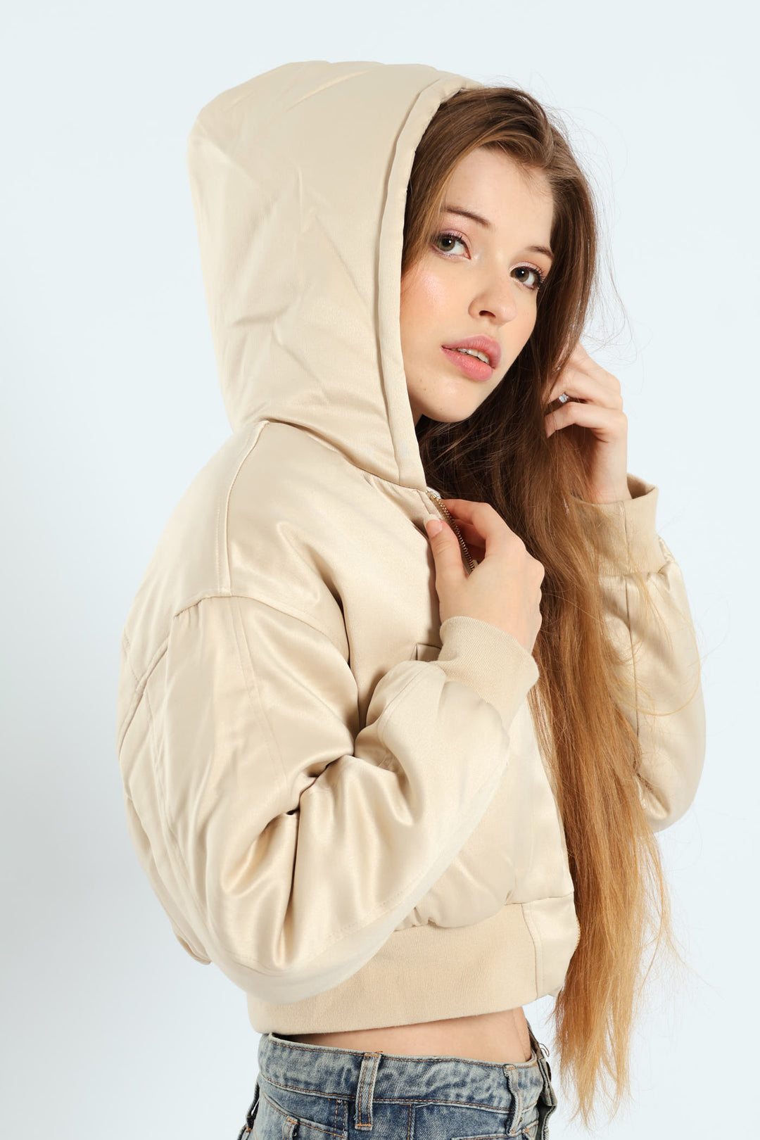 Regular Bomber Jacket - Champagne