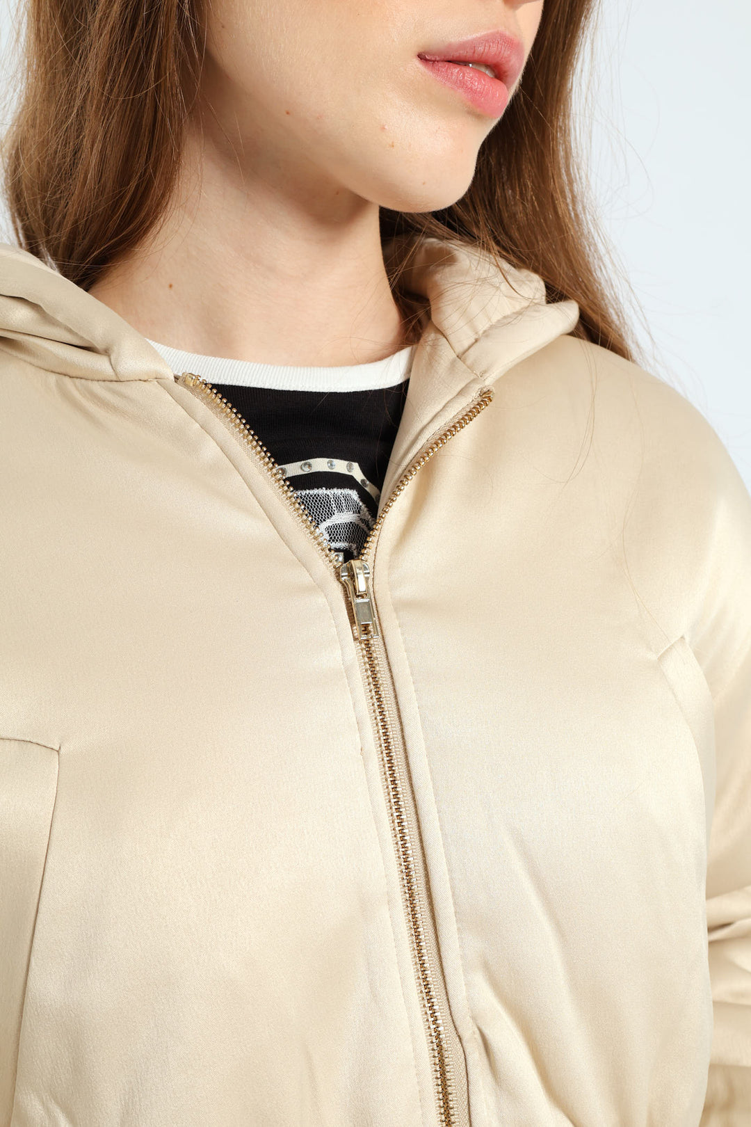 Regular Bomber Jacket - Champagne