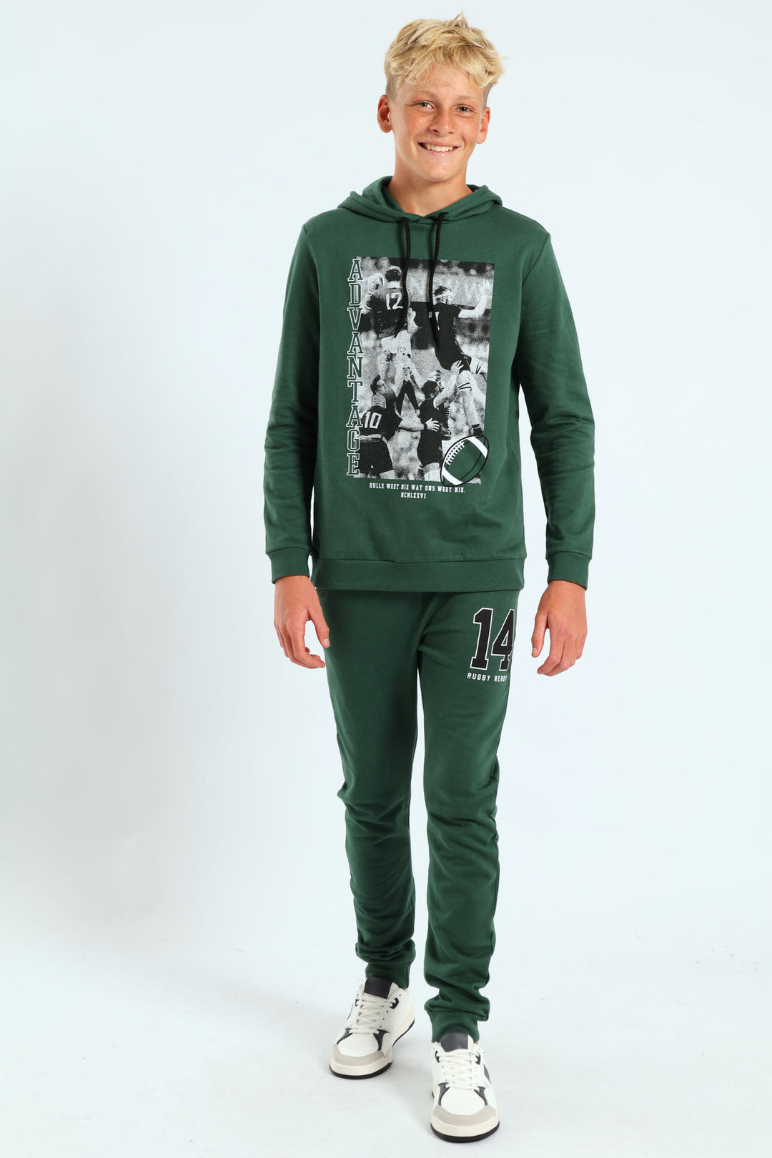 Boys Print Jogger - Green