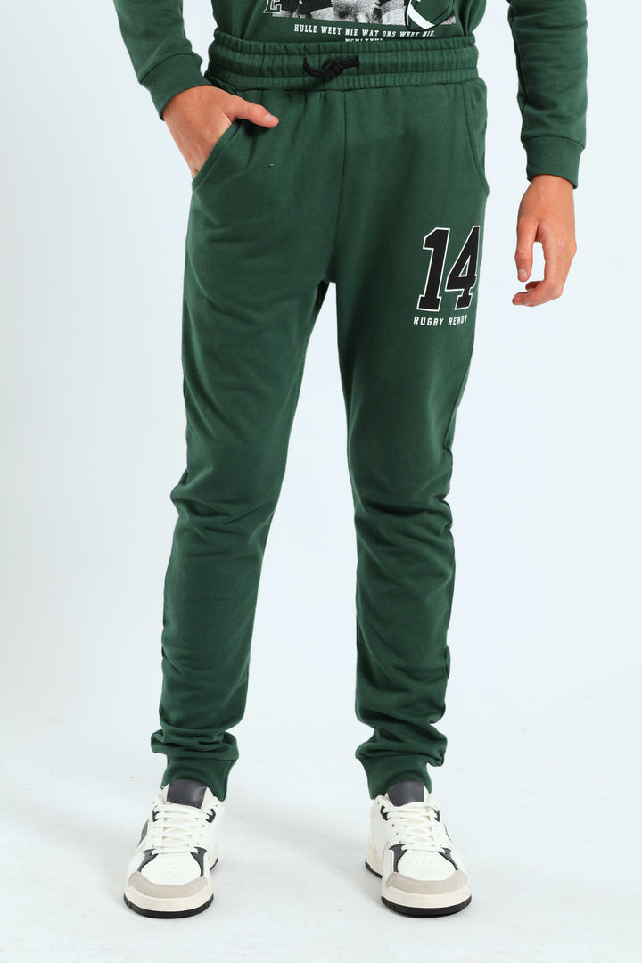 Boys Print Jogger - Green
