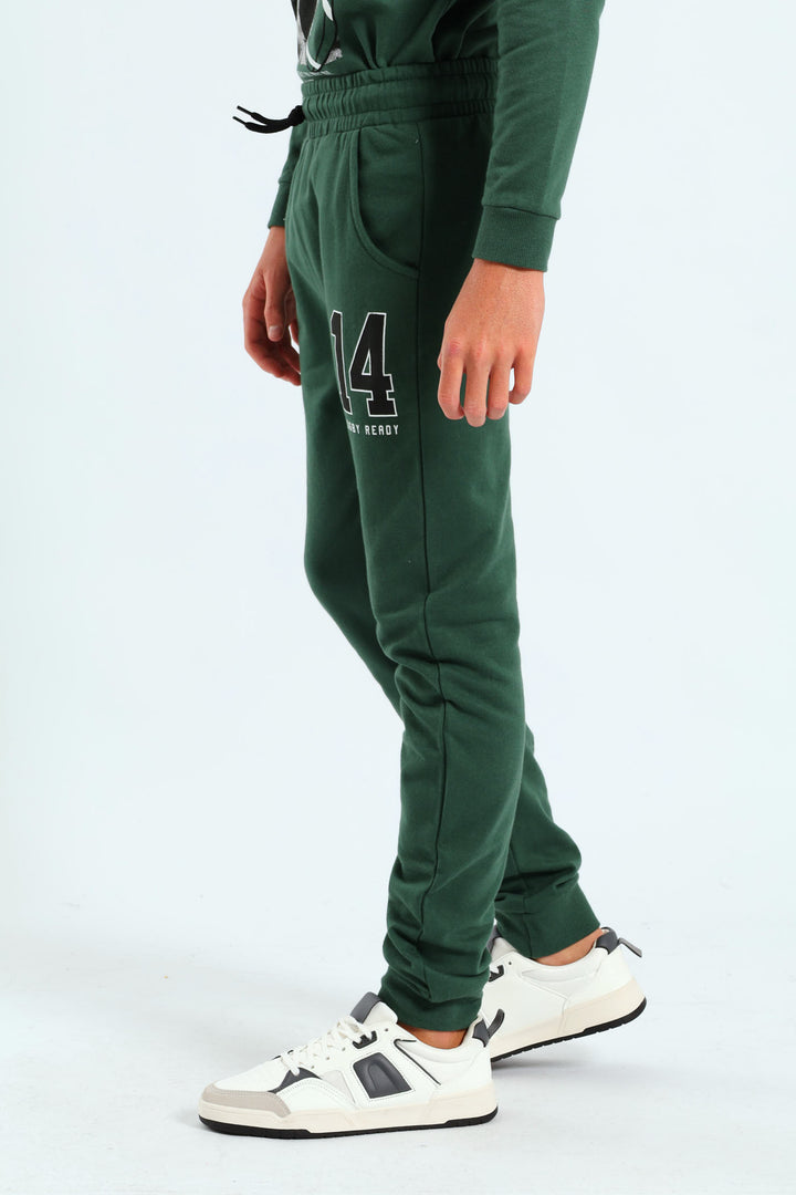 Boys Print Jogger - Green