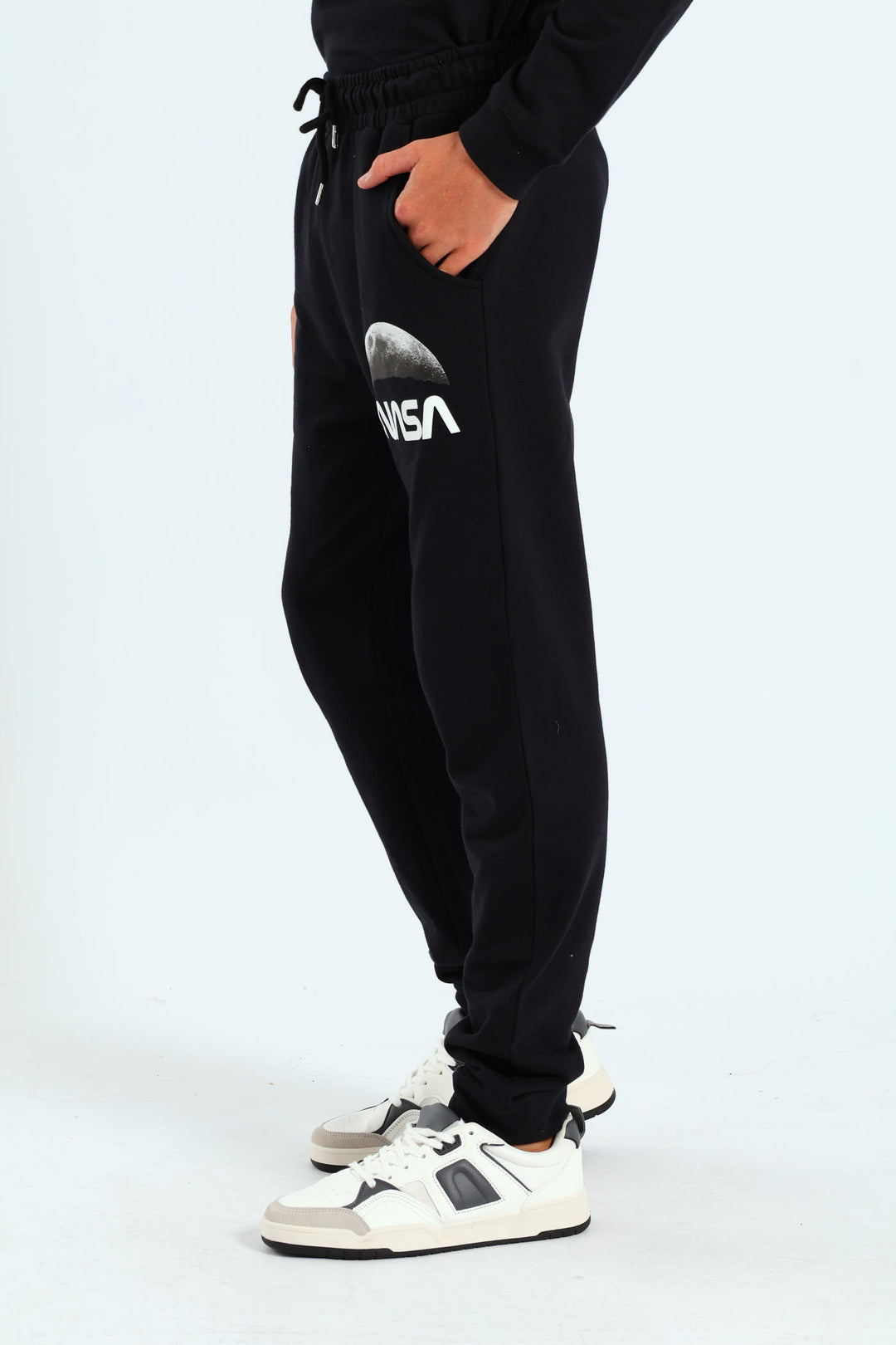 Boys Moon Fleece Jogger - Black