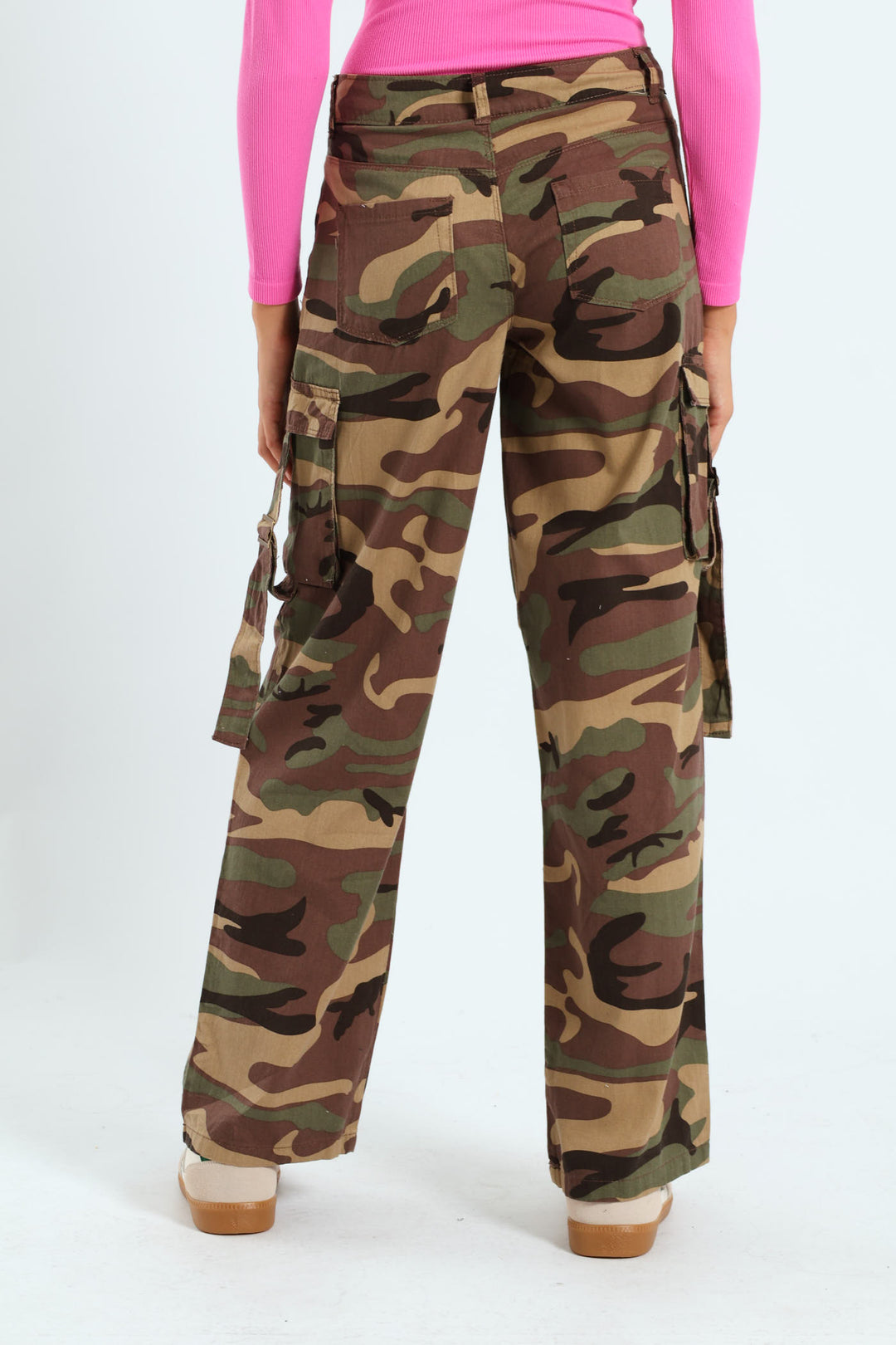 Girls Twill Cargo Pants - Camo
