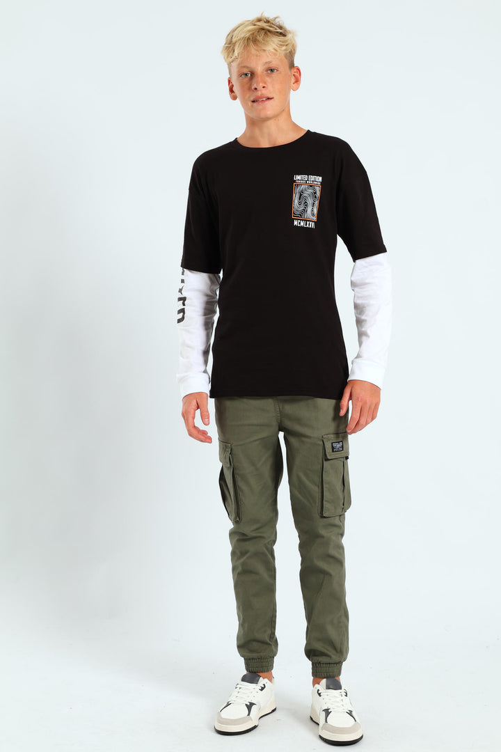 Boys Core Cargo Jogger - Olive