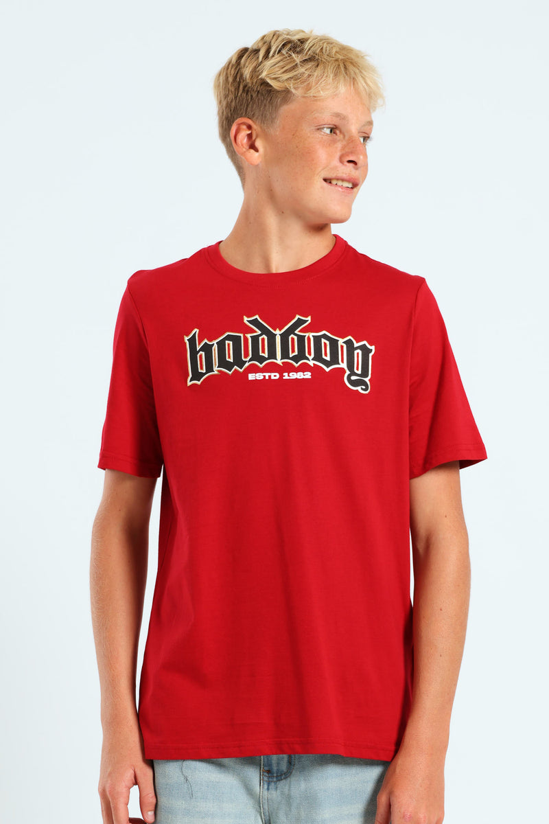 Boys Badboy Gothic Eye Tee - Red