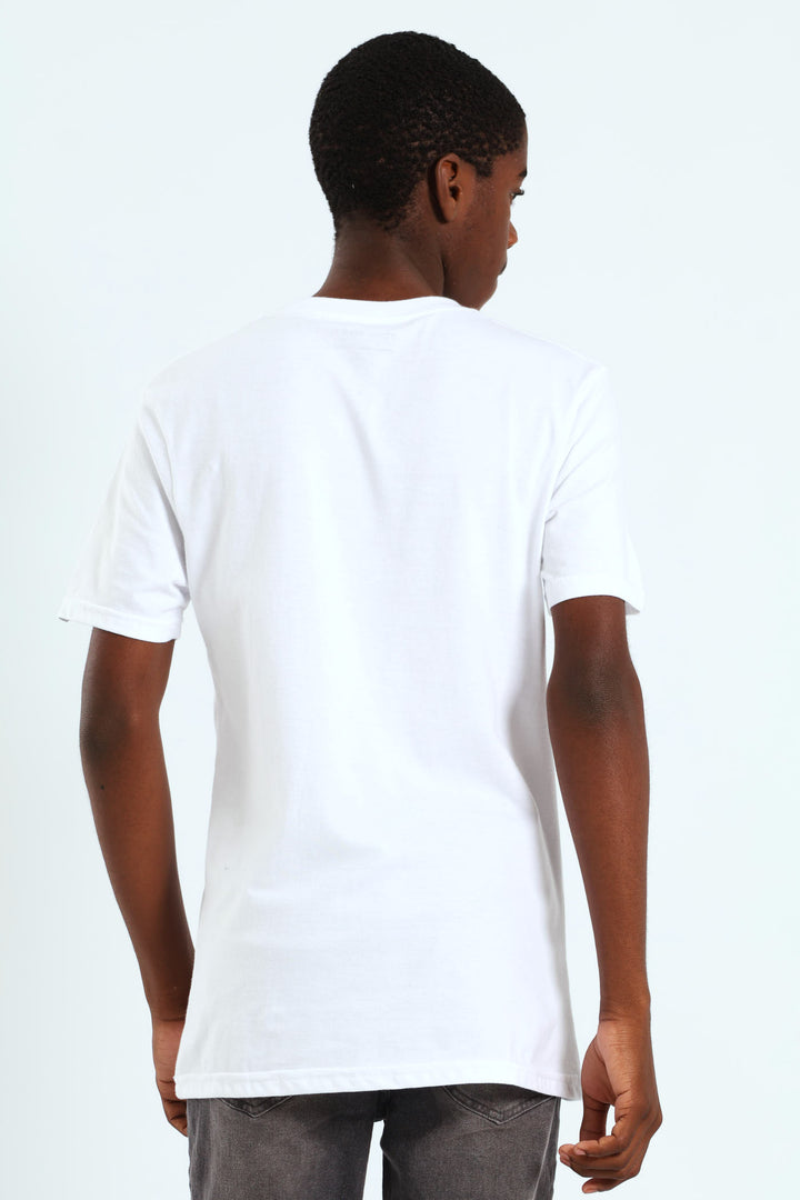 Boys Spray Paint Print Tee - White