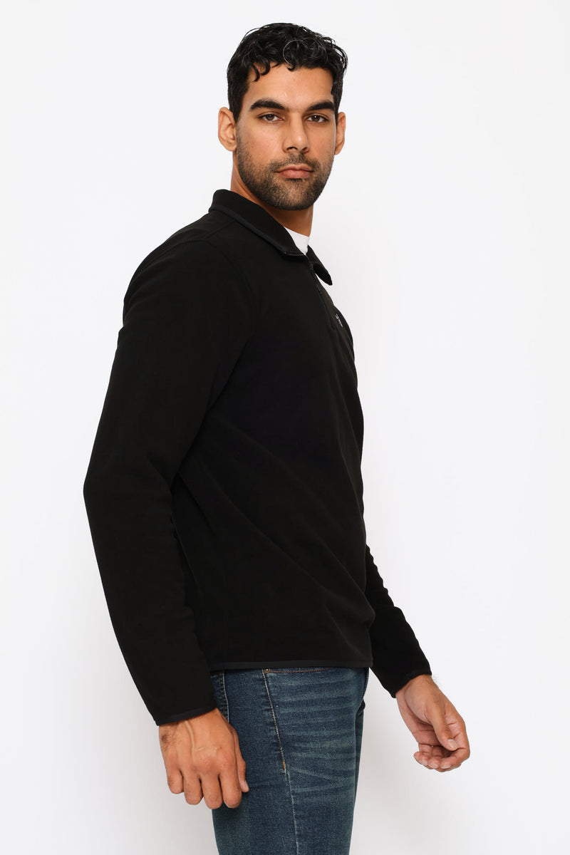 Glacier Fleece Quarter Zip Jacket - Black