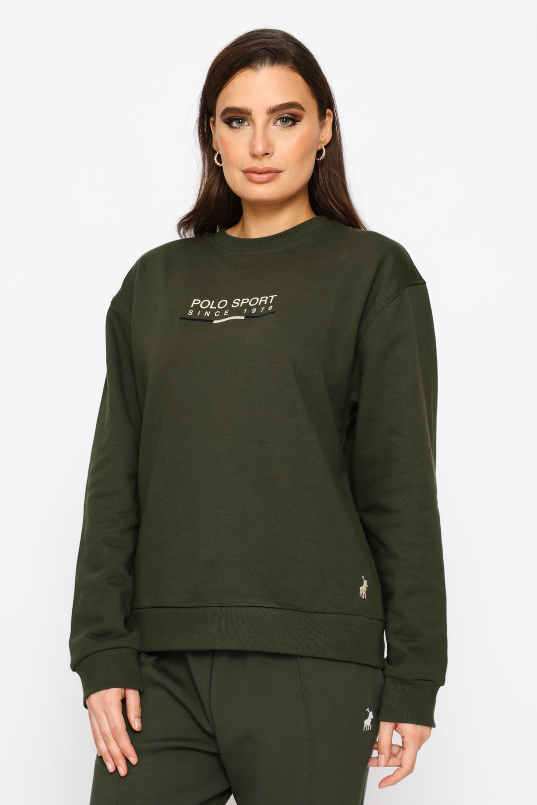 Dalila Long Sleeve Sport Sweater - Olive